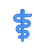 Blue dollar sign currency symbol icon